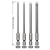 4 Pcs Flat Head Screwdriver Bit Set Slotted Screwdrivers Bits