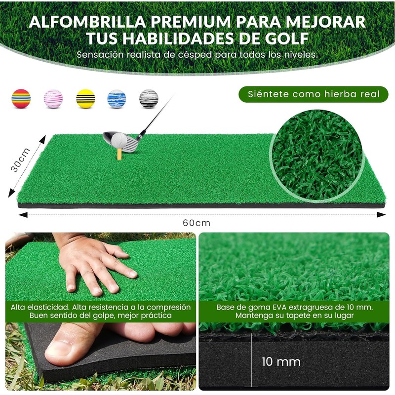 Rabbitstorm Red de Golf, con Tapete de Césped, 300 *