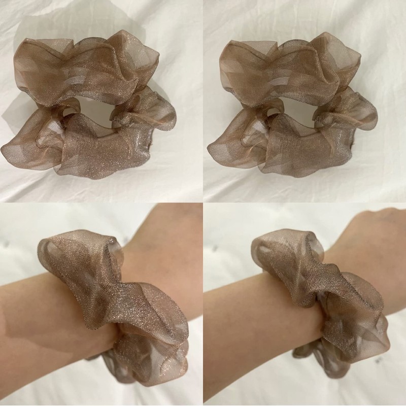 [LAMINGKI] Mingkipuff Sheer Aesthetic Hair Tie Scrunchies for That Girl