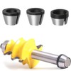 Bestgle 3-piece Trimmer Collet Chuck 0.24 inch (6.35 mm) /