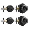 Haidms Black Exterior Deadbolt and Keyed Entry Door Knob Set,