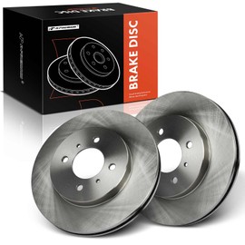 A-Premium 10.08 inch (256mm) Front Vented Disc Brake Rotors Compatible with Select Mitsubishi Models - Lancer 2002-2007, Mirage 1999-2002, 2-PC Set