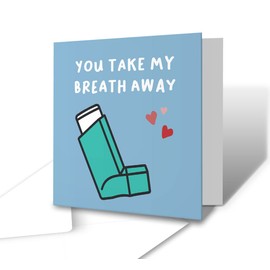 The Victorian Printing Co - You Take My Breath Away - Anniversary Greetings Card