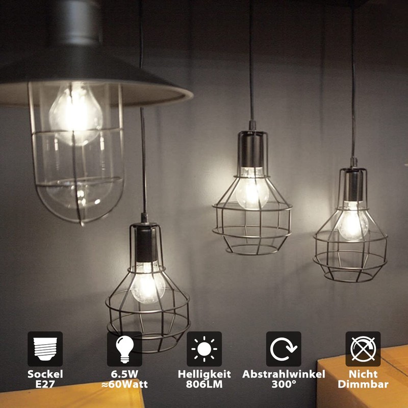 LVWIT E27 Filament LED A60