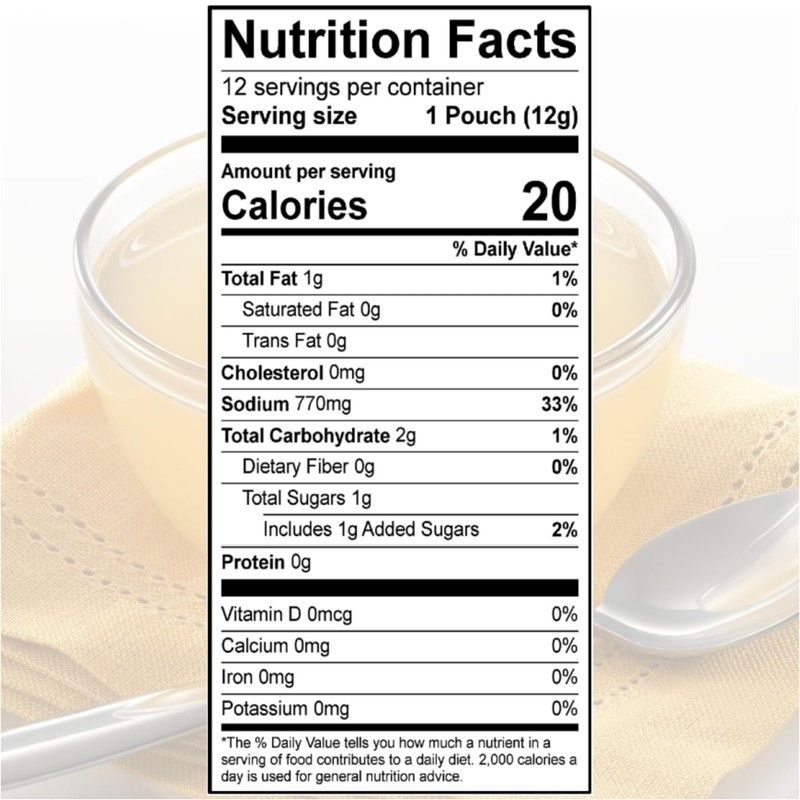 SAVORY CHOICE Chicken Broth Concentrate, 1 Box of 12 Packets