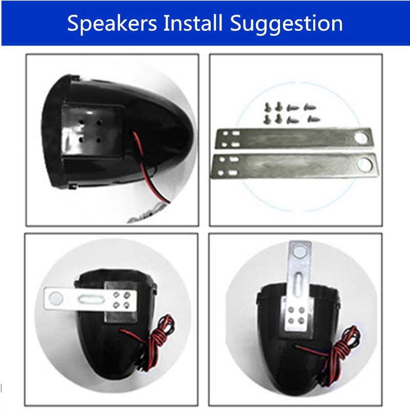 12V Radio 3 inch Motorcycle ATV UTV Golf Cart Waterproof