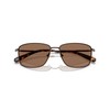 Brooks Brothers Men's BB4069 Rectangular Sunglasses, Matte Bronze/Dark Brown, 58