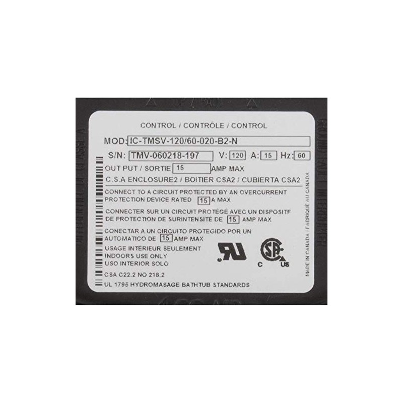 CG Air Systems Ic-Tmsv-120/60-020-B2-N Electronic Ctrl W/Water Level Sensor