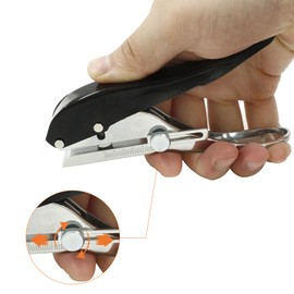 Uenhoy Metal Hole Punch 5/16 Inch 8mm Heavy Duty Single Hole Puncher, Portable Paper Punch for Id Cards PVC Cards Plastic Cardboard