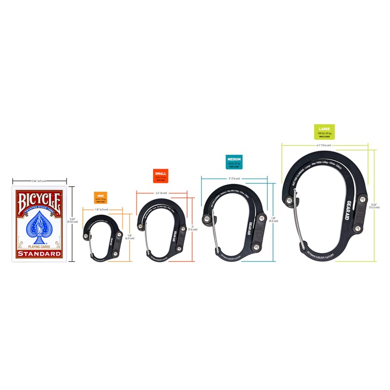 GEAR AID HEROCLIP Carabiner Clip and Hook (Large) for Camping,