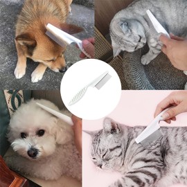 RICISUNG Pet Comb, Chisel Remover Comb, For Dogs and Cats, Beauty Brush, Hair Removal Cleaner, Hair Remover Comb, Stainless Steel