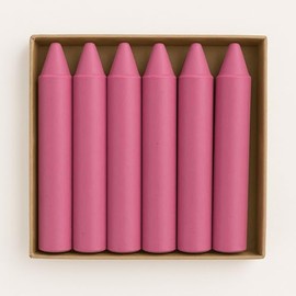 LYRA Encaustic Crayons Iron Wax Chalk Pencil Colors (Set of 6) For Encaustic Art Supplies Handcrafted in Germany (Pink Madder Lake)