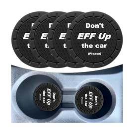 LKAHG 4PCS Car Cup Hoder Coaster, Non-Slip Vehicle Cup Holder Embedded Mat, Honeycomb Automotive Interior Drink Cup Insulated Protector Decoration Accessories, Universal for Most Cars (Style A)