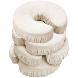 Master Massage 100% Cotton Fitted Flannel Face Pillow Cover, Crescent Face Cradle Bolster Cover Pack of 4 (4 Fitted Crescent Face Cover)