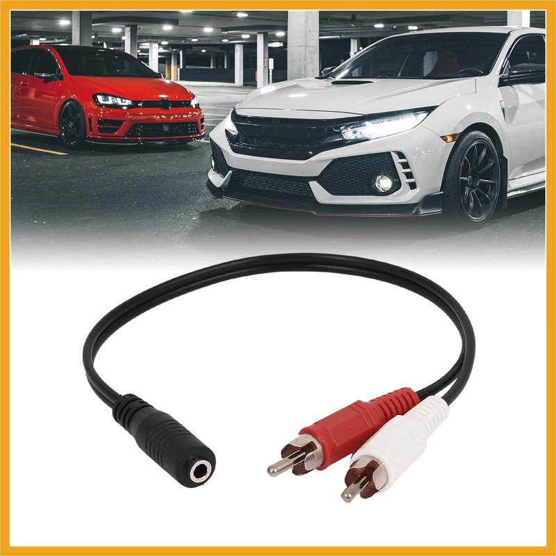 Partuto 3.5mm Female Stereo to 2 RCA Male AV Audio