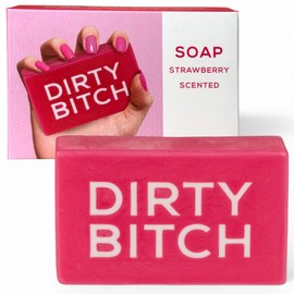 MIJOMA Funny Soap 150g - Funny Gag Soap with Intense Fragrance - Perfect for Grooming, Bathroom & Party Fun (Strawberry (Dirty ))