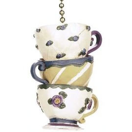 Stacked Teacups Coffee Cups Ceiling Fan Pull chain