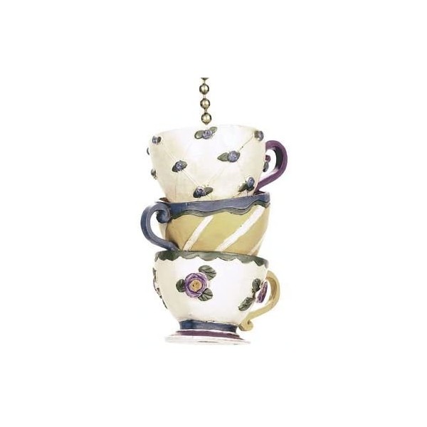 Stacked Teacups Coffee Cups Ceiling Fan Pull chain
