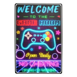 Birthday Boy Retro Tin Sign, Game Room Door Sign Gift, Funny Birthday Sign for Boys, Children's Room Decoration, Ironclad Illustration for Gaming Room