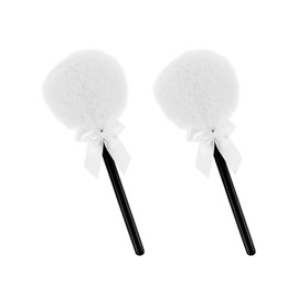 2PCS Lollipop Shape Setting Powder Puff,Fluffy Body Powder with Long Handle,Soft Cosmetic Makeup Puffs Women,Reusable Cosmetic Applicator for Setting Loose Dusting Blender & BodyPowder Application