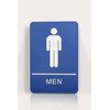 Headline Sign 5209 ADA Men's Restroom with Tactile Graphic, 6-Inch