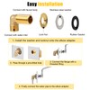 Installation Kit for Wall Mount Commercial Faucet, Brass 90 Degree
