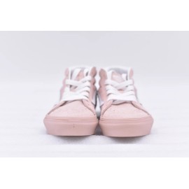 Vans Kids Vans Sk8-Mid Reissue Pastel Mono Lace Up Shoes Rose Smoke Pink, Size 1.5