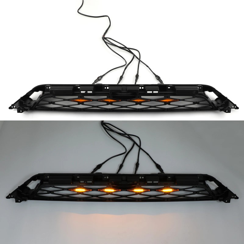 4PCS Plastic Car Grilles Grill LED Lights For Toyota 4Runner