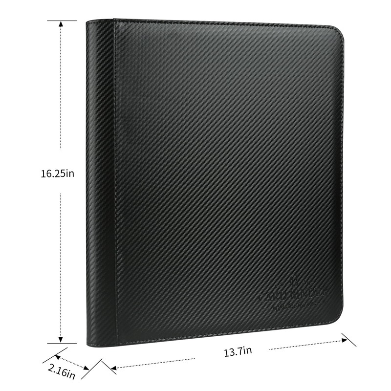 CARDBINDER Toploader Binder,Toploader Hard Cases, 9-Pocket Pages Sleeves Hold up