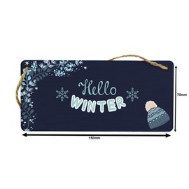 Winter Wonderland Hanging Sign - Festive Plywood Christmas Wall Decor