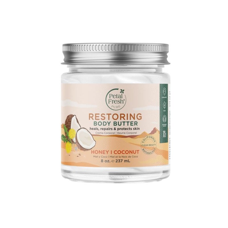 Petal Fresh Body Butter, Honey & Coconut, 8 Fluid Ounce
