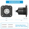 Huazu 15 Amp 125V Flanged Inlet Plug - NEMA 5-15