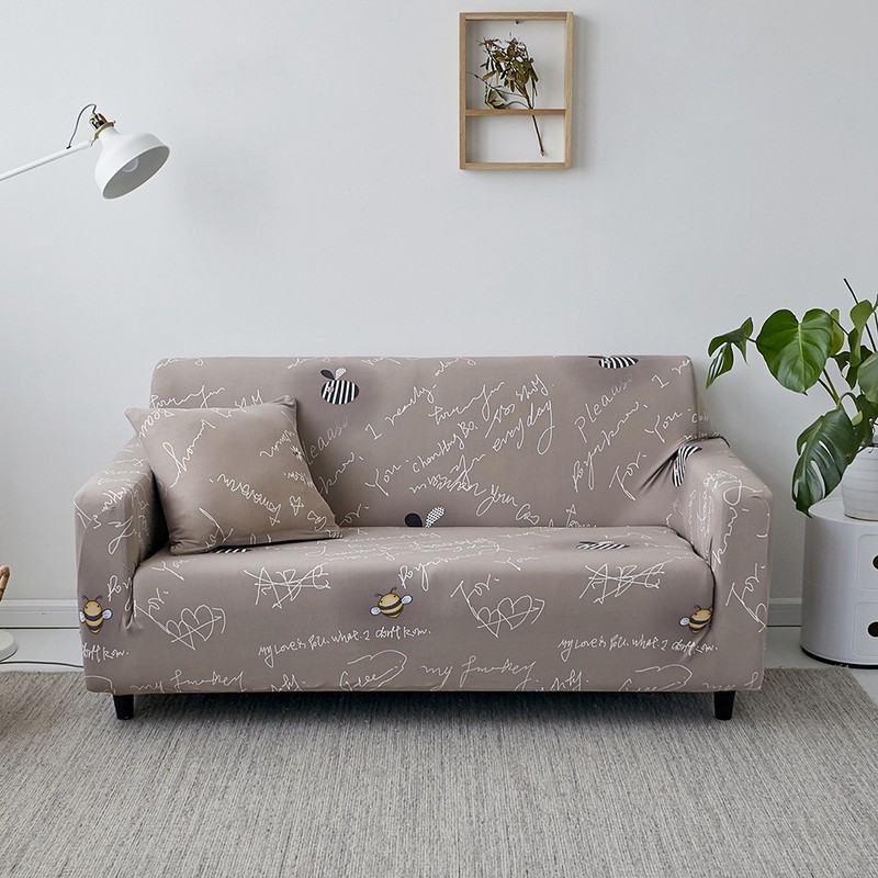 Letter Pattern Comfortable Sofa Cover Protector Slipcover Home Decor(for 2