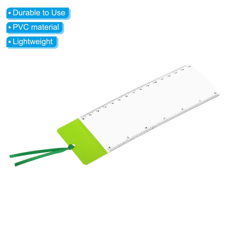 PATIKIL Bookmark Magnifier with Ruler, 2 Pack 3X Magnifying Sheet