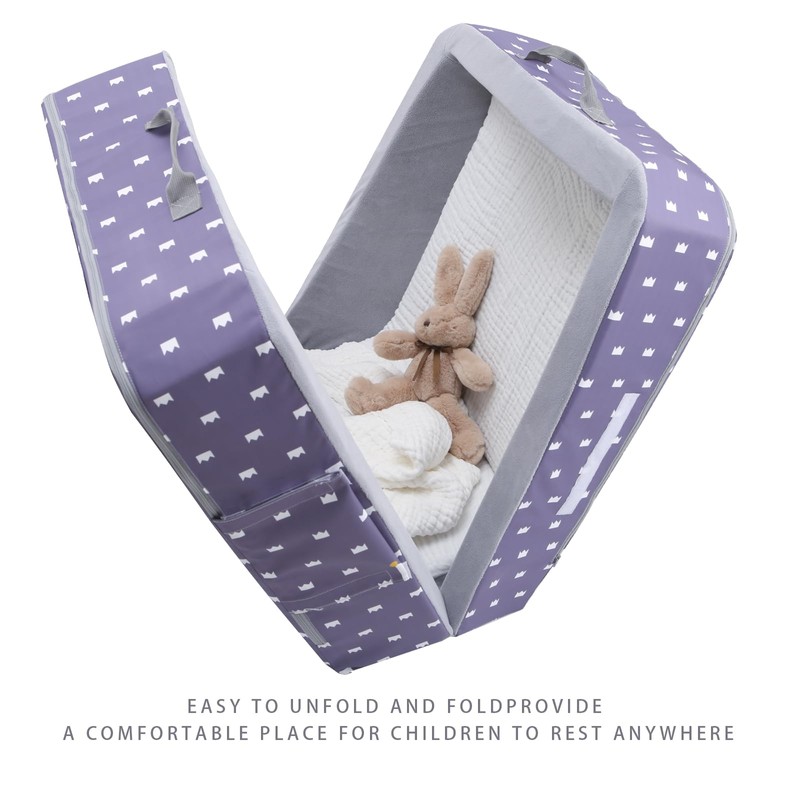 Mooedcoe Portable Toddler Travel Bed – Foldable Soft Foam Floor