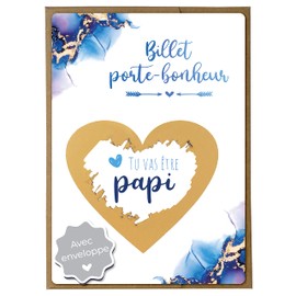 Joli Coon Carte a gratter annonce grossesse grand parents - Tu vas être papi avec enveloppe - Annonce grossesse papi
