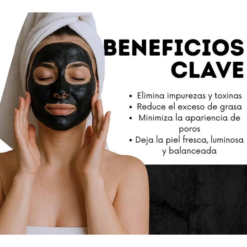 🔥 Mascarilla facial carboné detox sdl lab con carbón activado