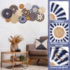 Xuhal 15 Pcs Boho Wall Basket Decor Handcrafted Seagrass Woven