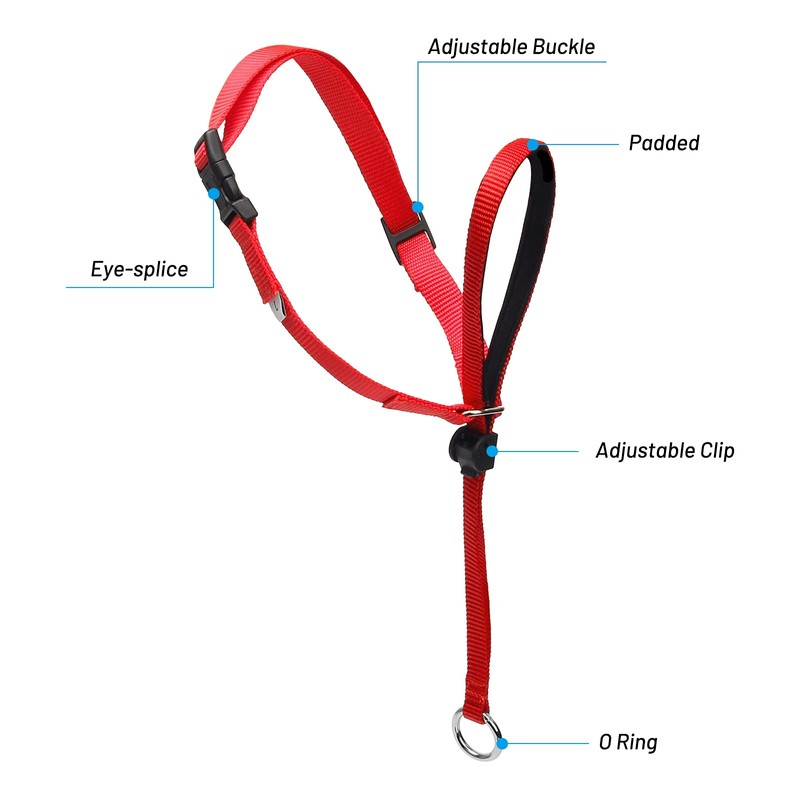 Head Halter for Dogs, Adjustable Dog Headcollar with 120 cm