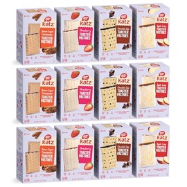 Katz Gluten Free Snacks Toaster Pastries Variety Pack Apple Crisp, Cinnamon, Chocolate Chip & Strawberry. Gluten Free. Dairy Free, Nut Free, Peanut Free, Soy Free. 8 OZ. (Pack Of 12-3 of each flavor)