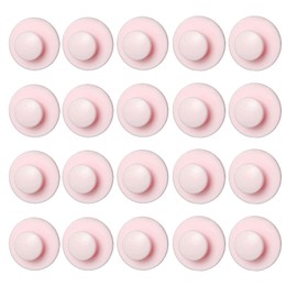Psivika 20 Pcs Self-Stick Drawer Knobs Instant Cabinet Drawer Mini Handle Helper Kitchen Cabinet Door Window Drawer Auxiliary Pulls Convenient Opening Stick-on Handles (Pink)