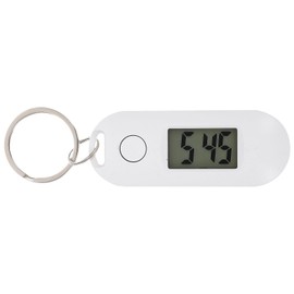Hemobllo Keychain Pocket Watch - Digital Keychain Watch Clip on Watch Small Pocket Watch Digital Pocket Watch with Key Ring, White, 6.5x2.5cm, Simple