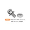 METALLIXITY Hex Bolts Hex Bolts Nuts M6x12mm Set of 8