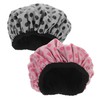 SAFIGLE 2Pcs Shower Cap Three Layers Hair Protection Bonnet Quick