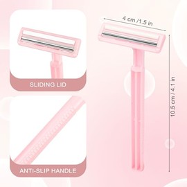 30PSC - Maquinillas de afeitar desechables para mujer, 2 cuchillas, piel sensible, línea de bikini para baño, hotel, viajes diarios