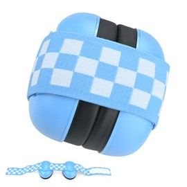 Baby Ear Defenders, Noise Cancelling Headphones Protectors for 0 to 18 Months Toddlers Baby, Soft Adjustable Headband Sound Cancelling Kids Ear Defenders, Prevent Hearing Damage & Improve Sleep(Blue)