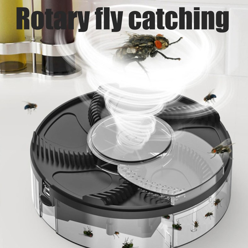 Electric Automatic Rotating Fly Trap Rechargeable Powerful Household Fly Trap