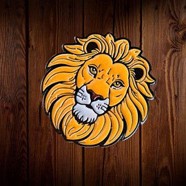 1.5" Lion Soft Enamel Pin – Jungle Animals Lion Lapel Pins Brooches for Backpacks, Jackets, Hats, Clothes, Bags, Teens, Girls, Boys – Pinback Buttons & Charms