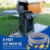 GasSaf 8 FT 1/2" ID Natural Gas Hose with Quick