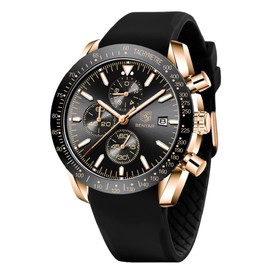 BY BENYAR Men Watches Chronograph Analog Quartz Movement Waterproof Watch for Men Business Work Sport Design Fashion Dress Men's Wrist Watches Elegant Gifts for Men Father's Day